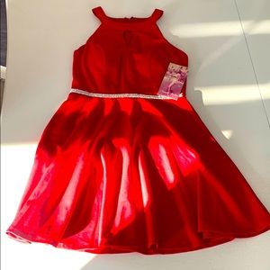 NWT Emerald Sundae red dress medium w/rhinestones